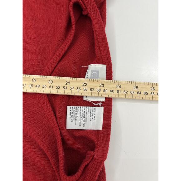 Womens Cricket Lane Collection Shirt Size Large Red Long Sleeve Sweater Built in - Picture 11 of 12